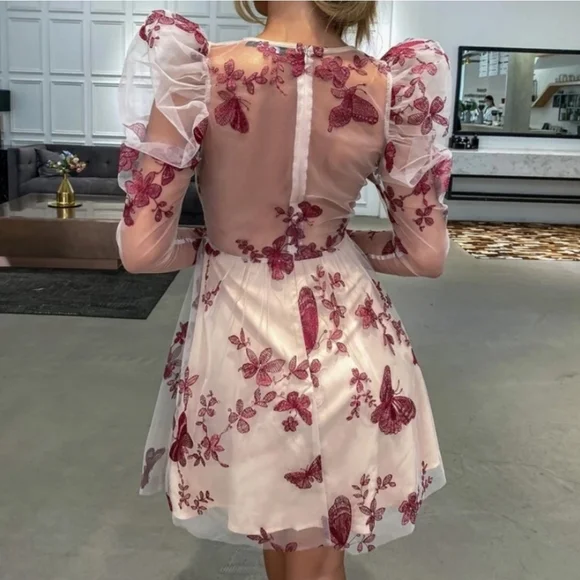 Women’s Floral Mini Dress NWOT - Picture 4 of 5